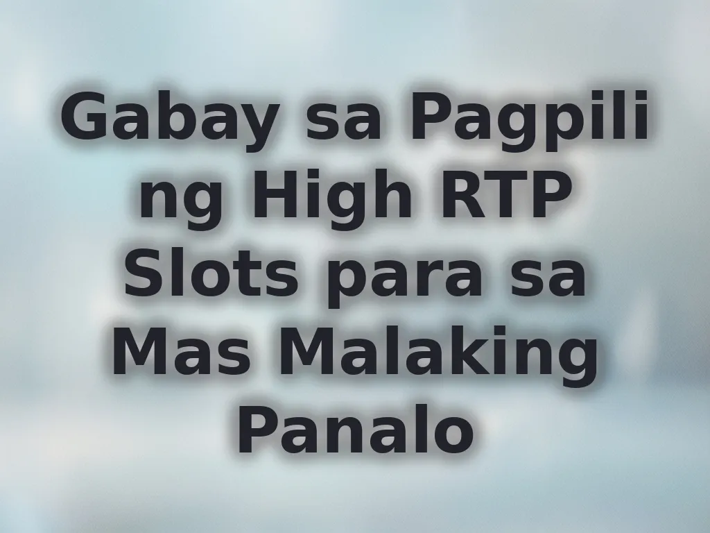 High RTP Guide